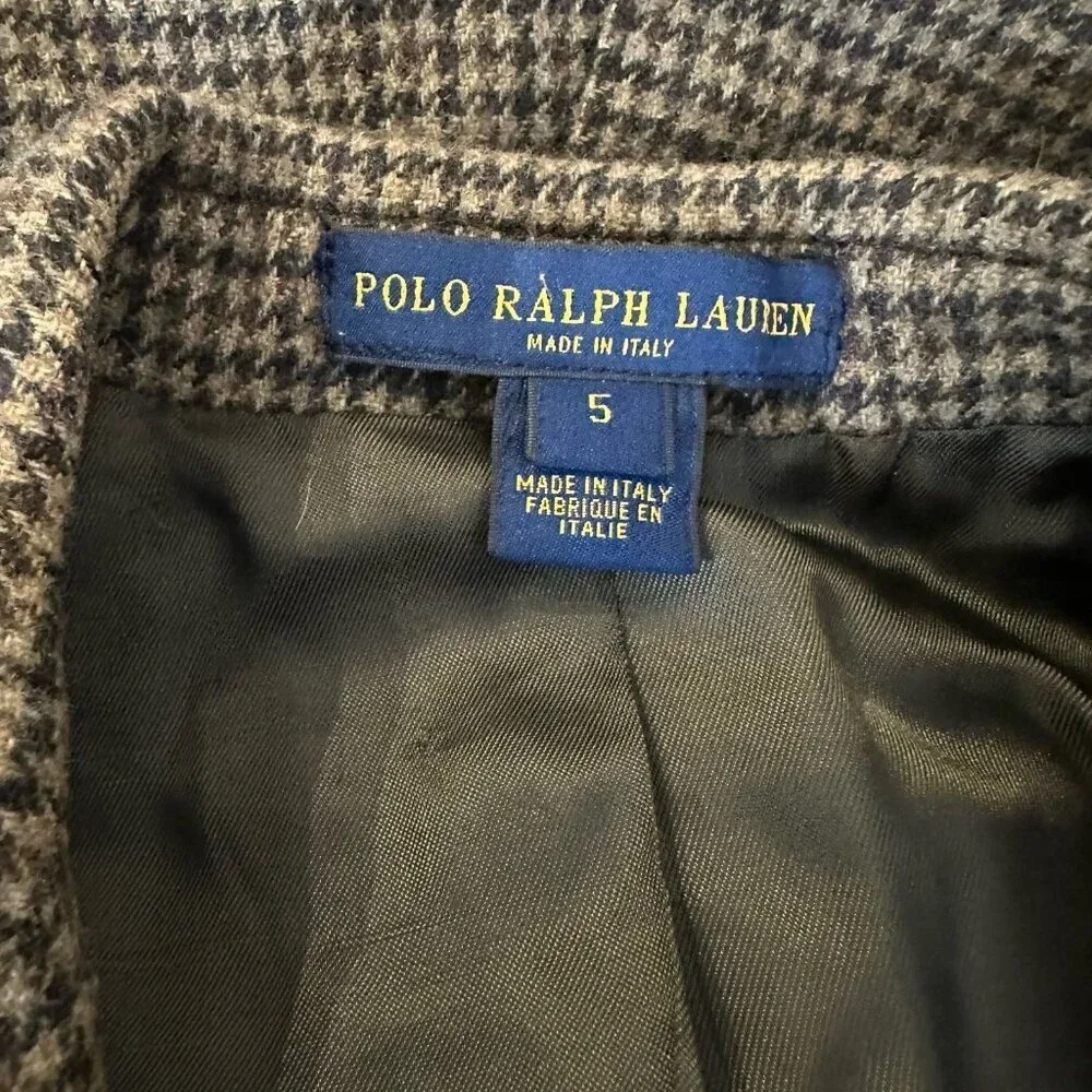 Polo Ralph Lauren plaid wool boys three button tweed blazer sports coat 5